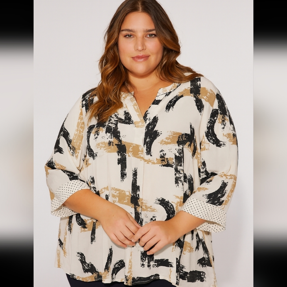 Van Heusen Abstract Print Blouse, EUC